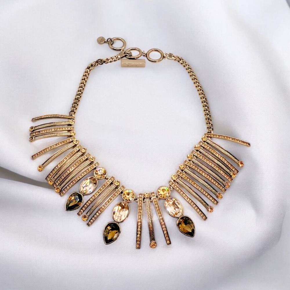 Givenchy Rhinestone Crystal Statement Necklace Co… - image 3